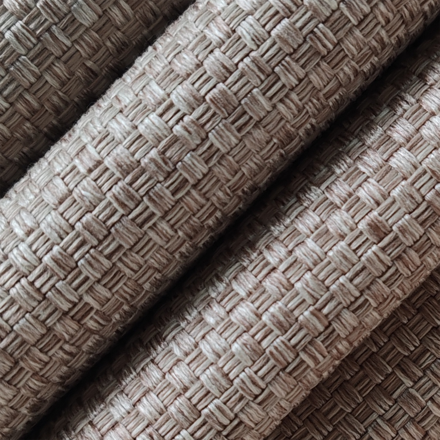 Grid Woven Textured Darkening Roman Shade