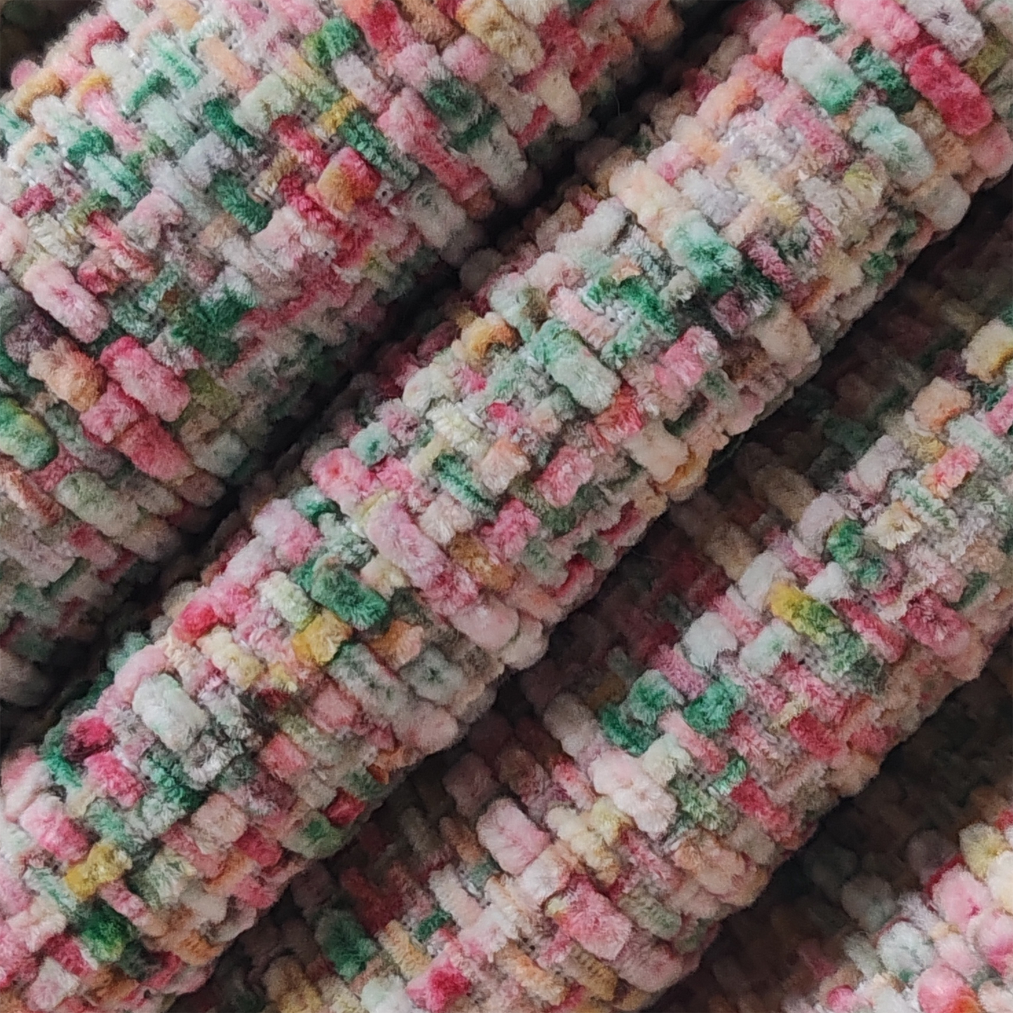 Colorful Chenille Textured Darkening Roman Shade