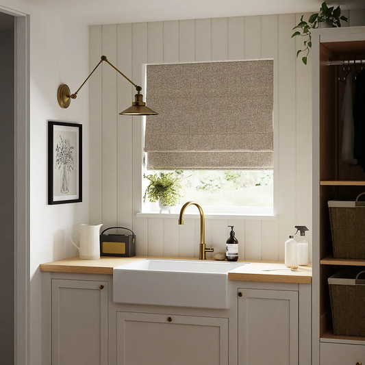 Plain Textured Darkening Roman Shade