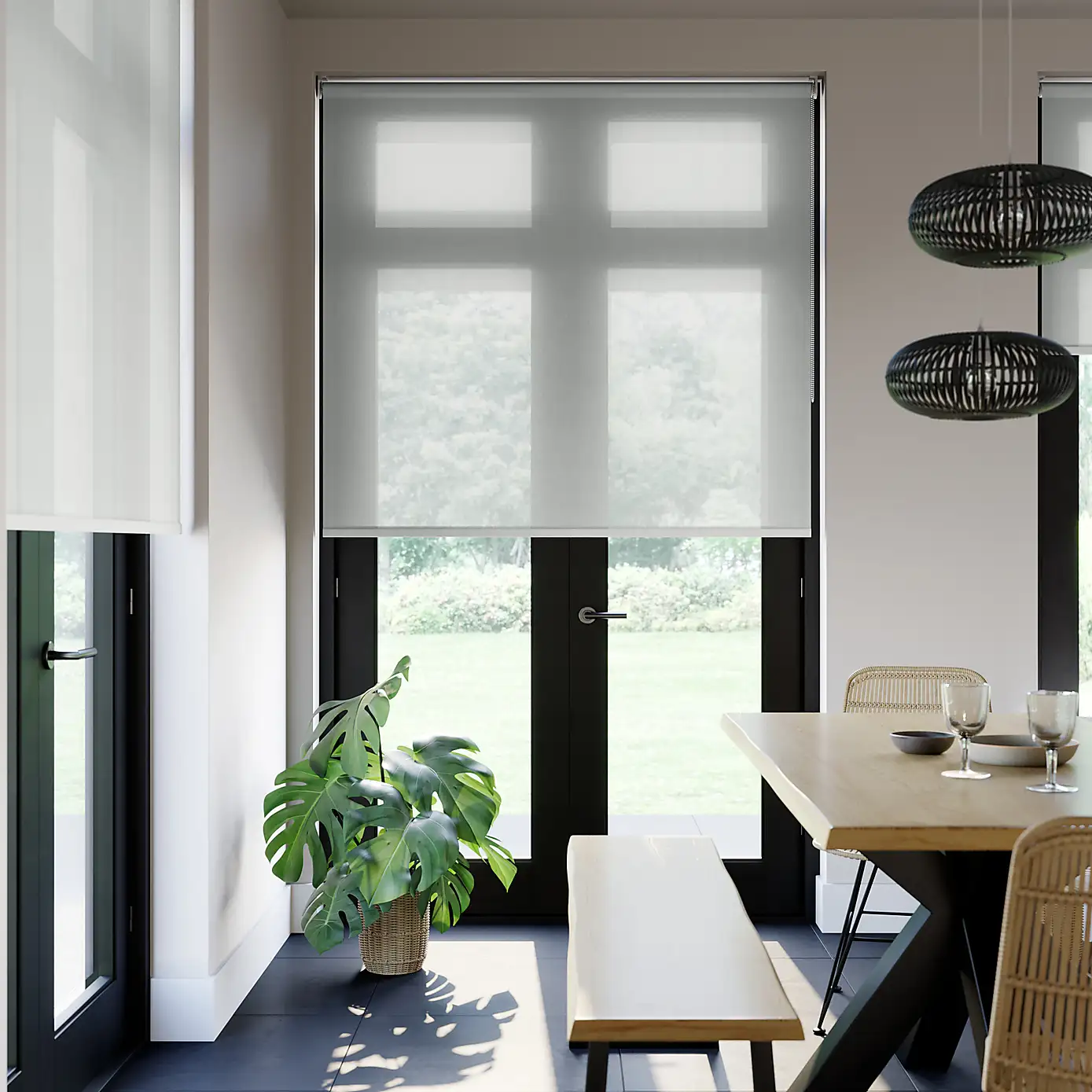 Herringbone Semi Sheer Roller Shade