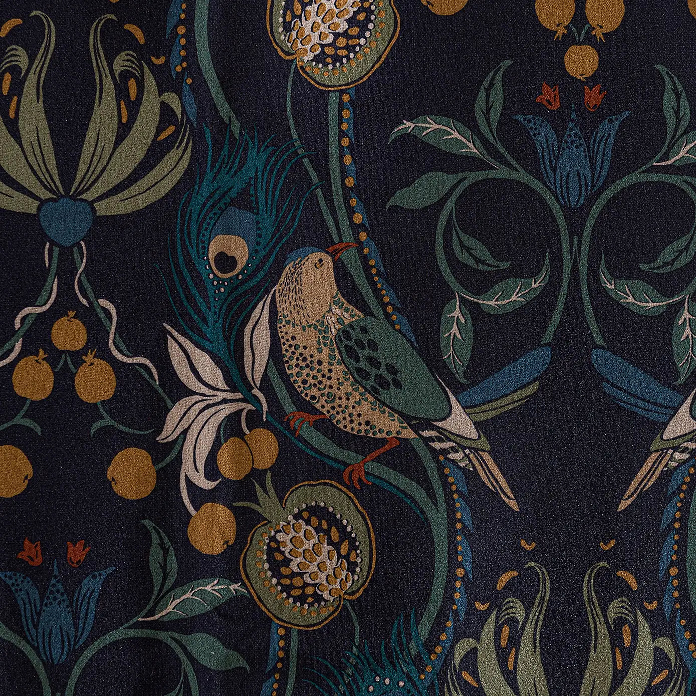 Peacock Print Darkening Curtain