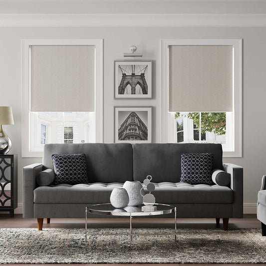 Luxe Feather Jacquard Blackout Roller Shade