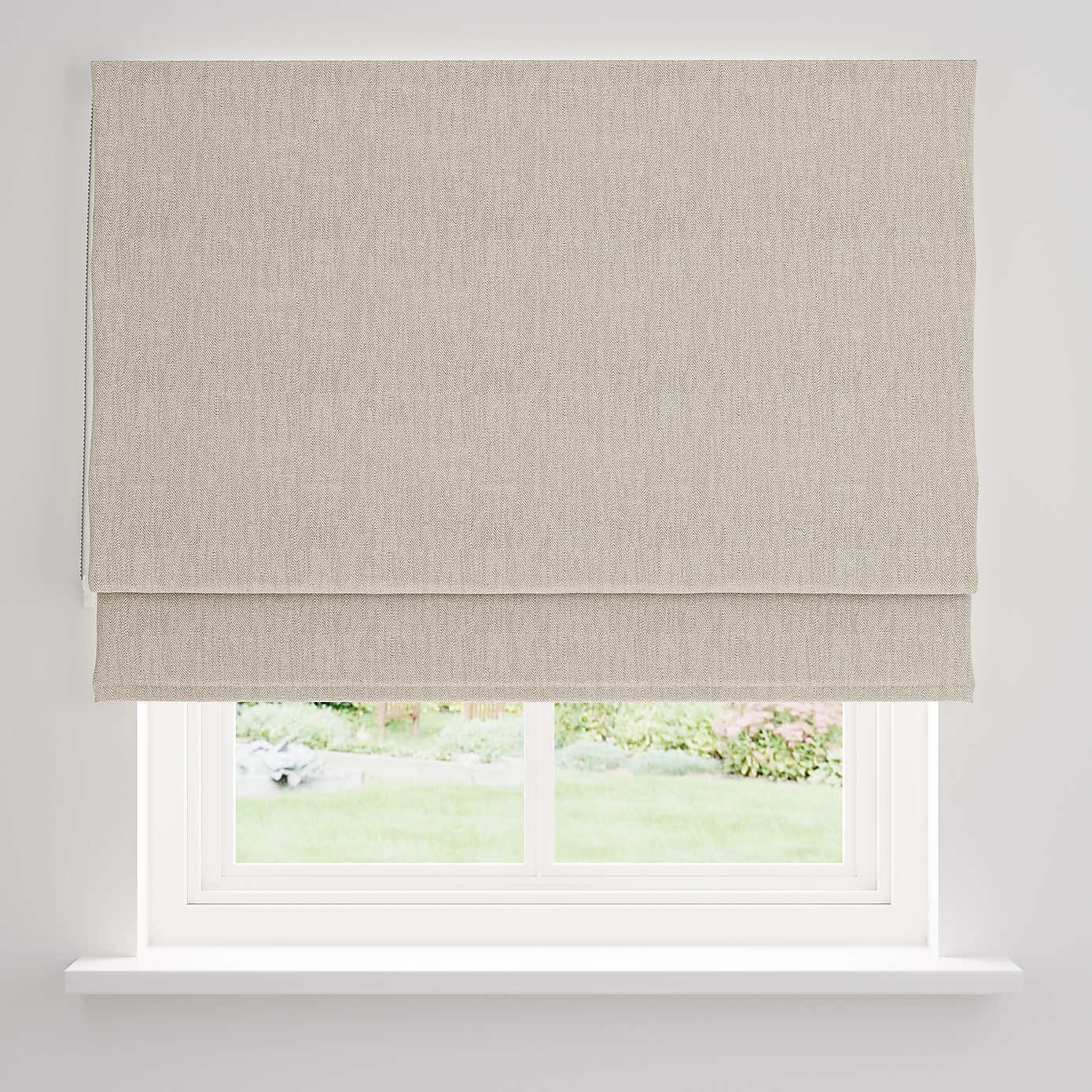 Herringbone Textured Darkening Roman Shade