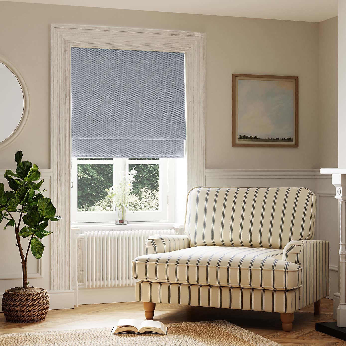 Plain Textured Darkening Roman Shade