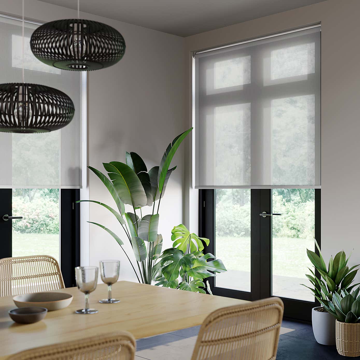 Herringbone Semi Sheer Roller Shade