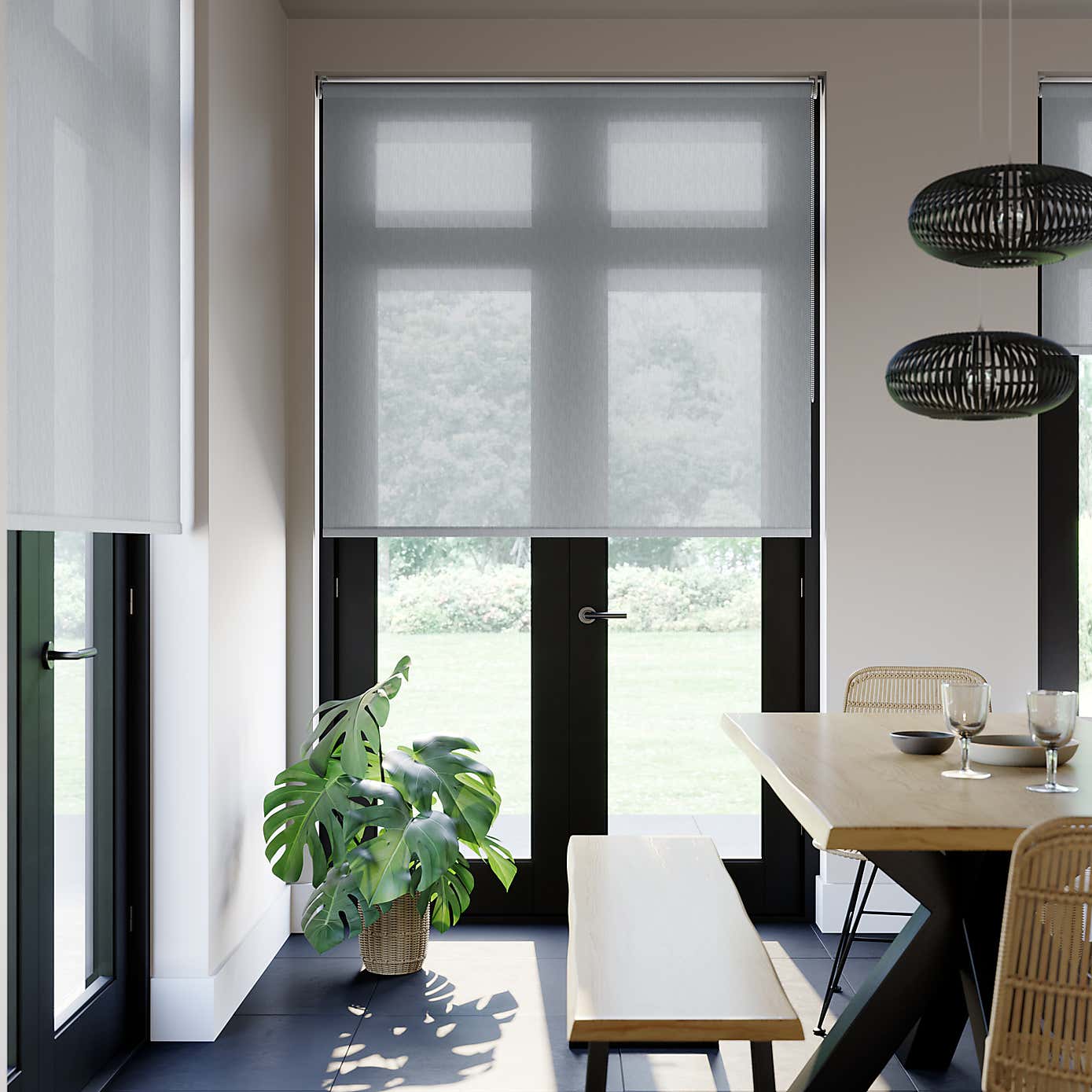 Herringbone Semi Sheer Roller Shade