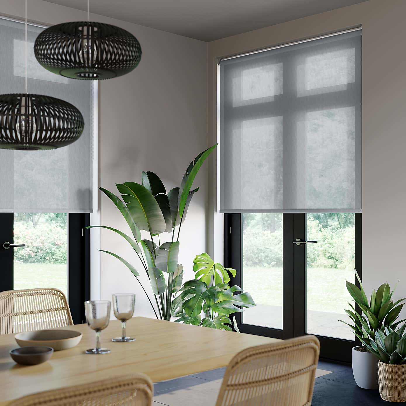 Herringbone Semi Sheer Roller Shade