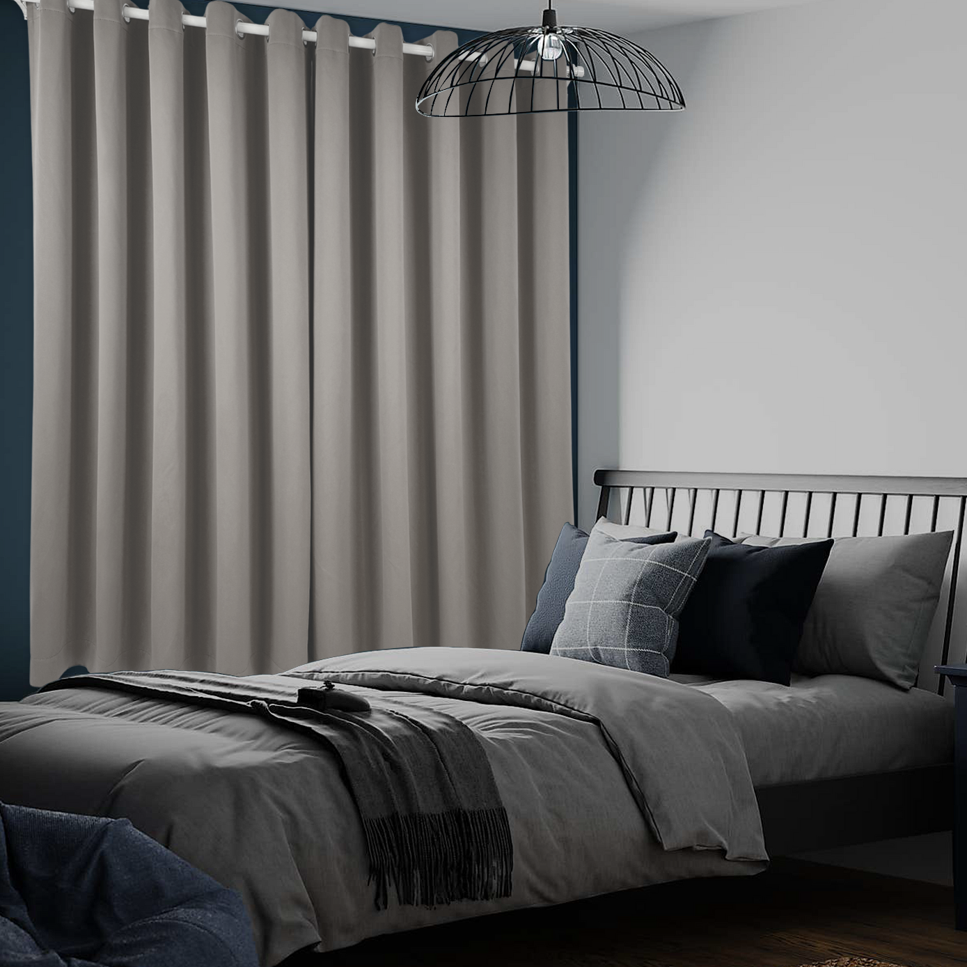 AREL LUXE BLACKOUT CURTAIN IN CELADON