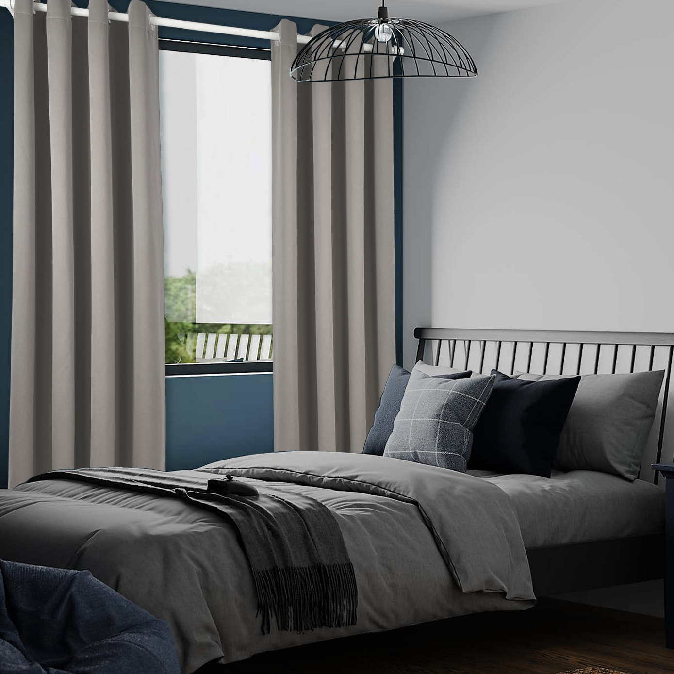 AREL LUXE BLACKOUT CURTAIN IN CELADON