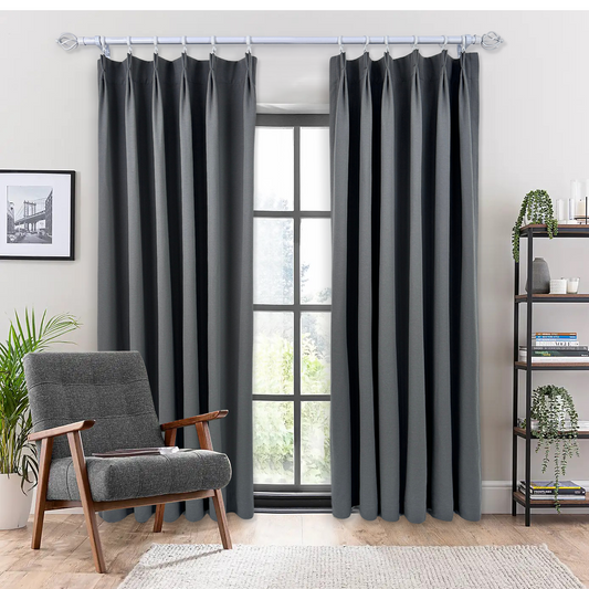 PHARELL SEMI-SHEER CURTAIN IN DARK GREY
