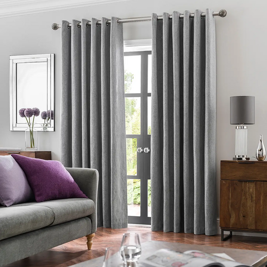 OXFORD DOVE GREY WOVEN CURTAIN