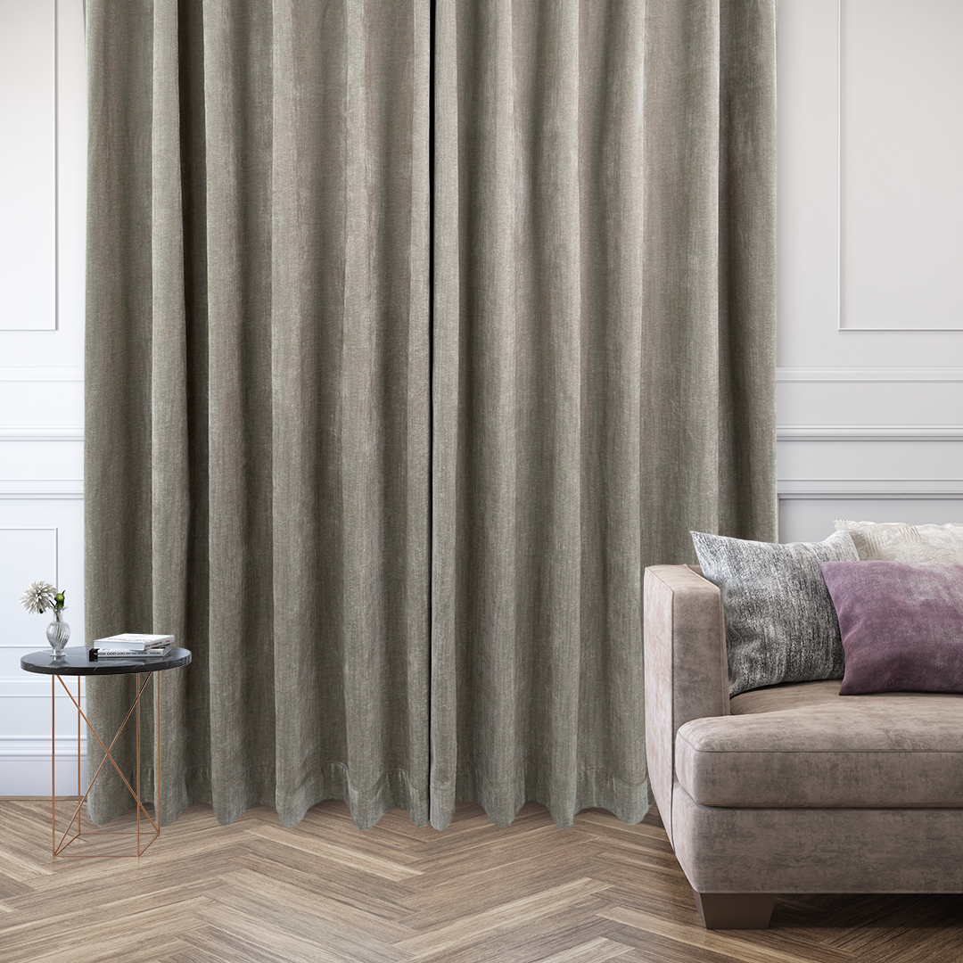 HERRINGBONE NATURAL LUXE DARKENING CURTAIN