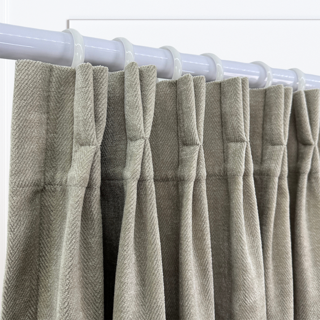 HERRINGBONE NATURAL LUXE DARKENING CURTAIN