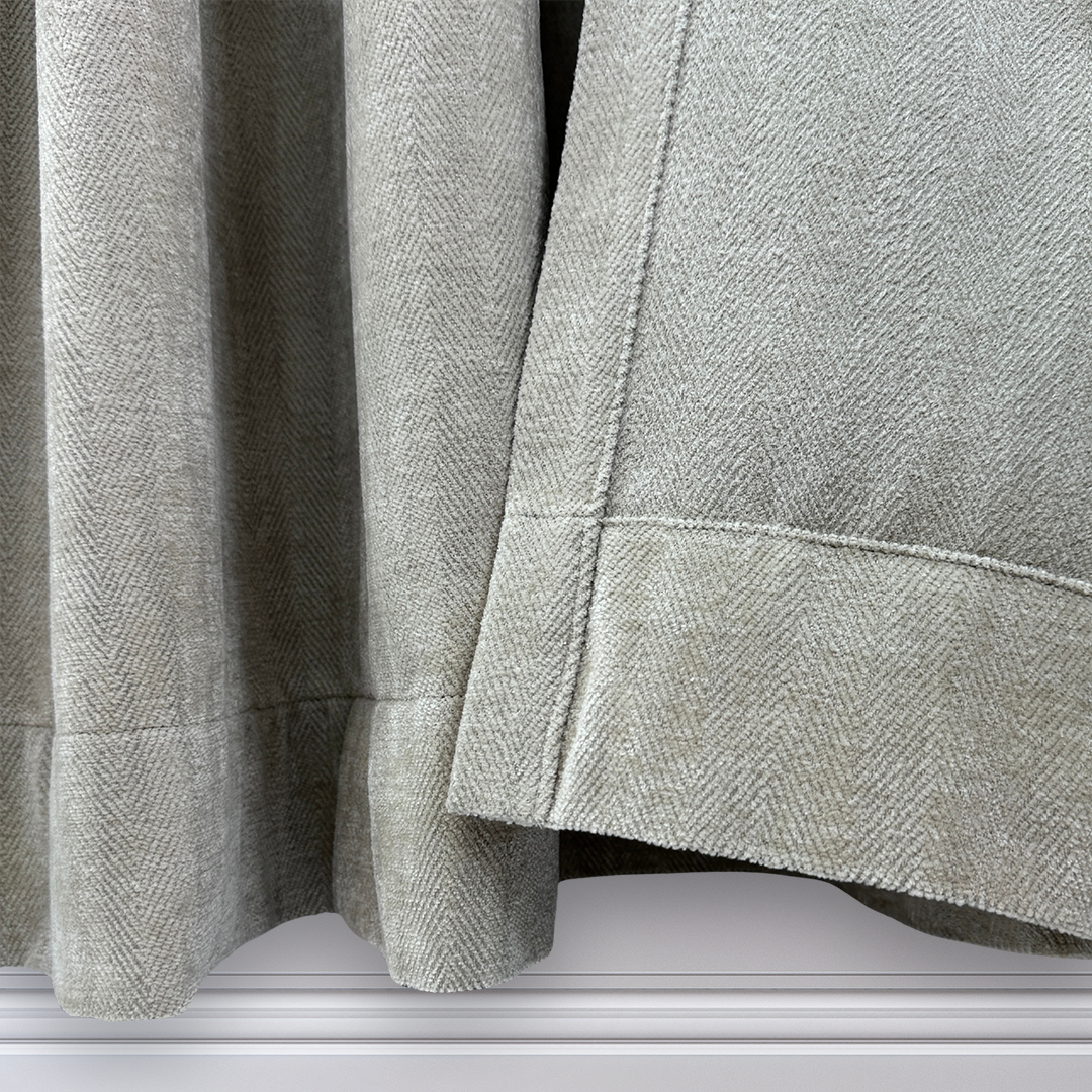 HERRINGBONE NATURAL LUXE DARKENING CURTAIN