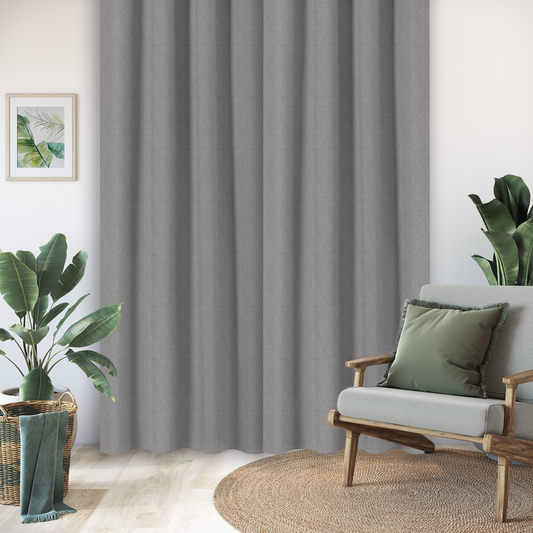 Faux Linen Textured Soft light-filtering Curtain