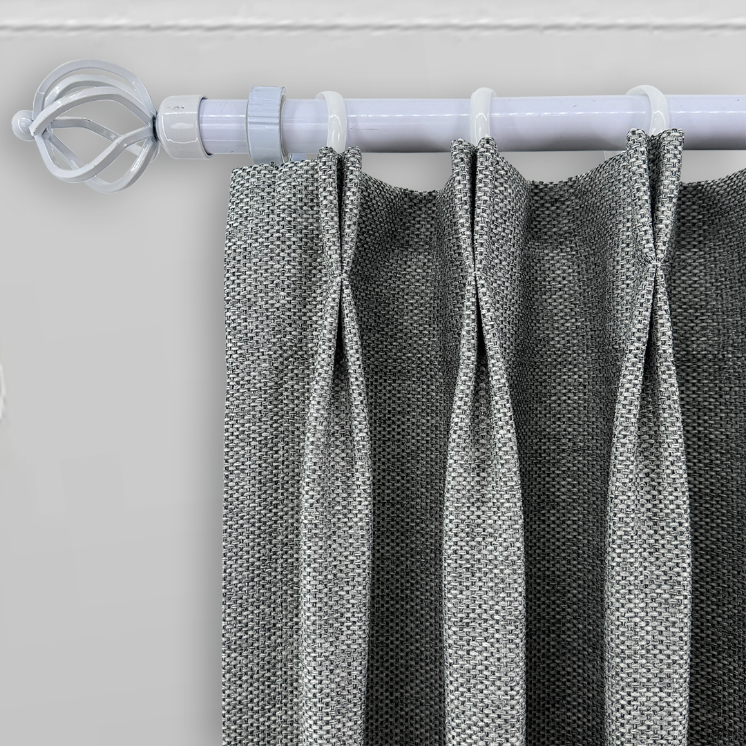 CHESTER CHARCOAL-TONED TEXTURED CURTAIN
