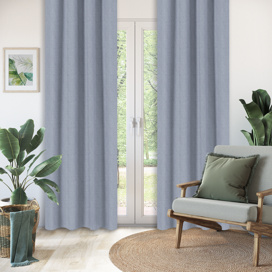 Faux Linen Textured Soft light-filtering Curtain