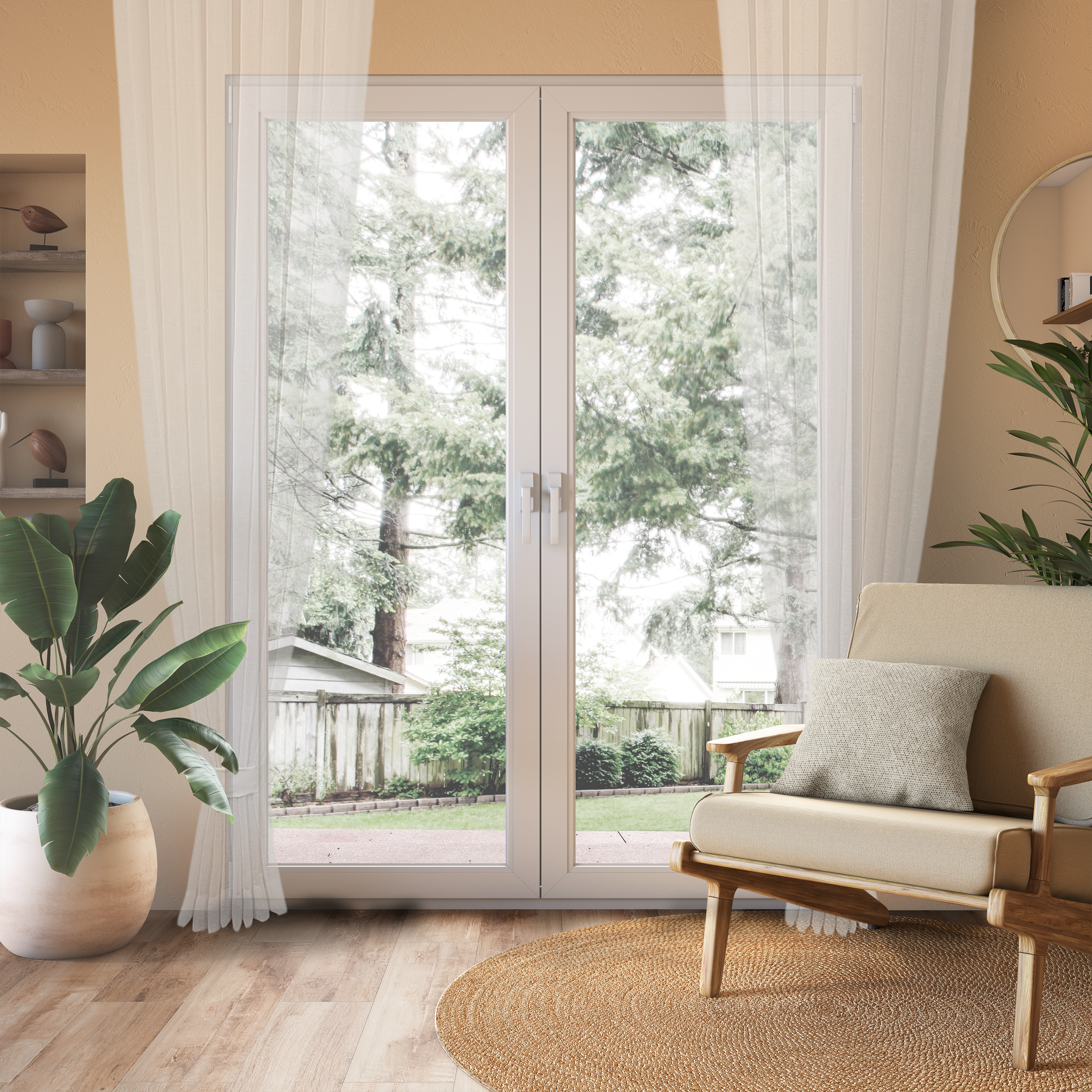 Linen Aspect Translucent Voile Sheer