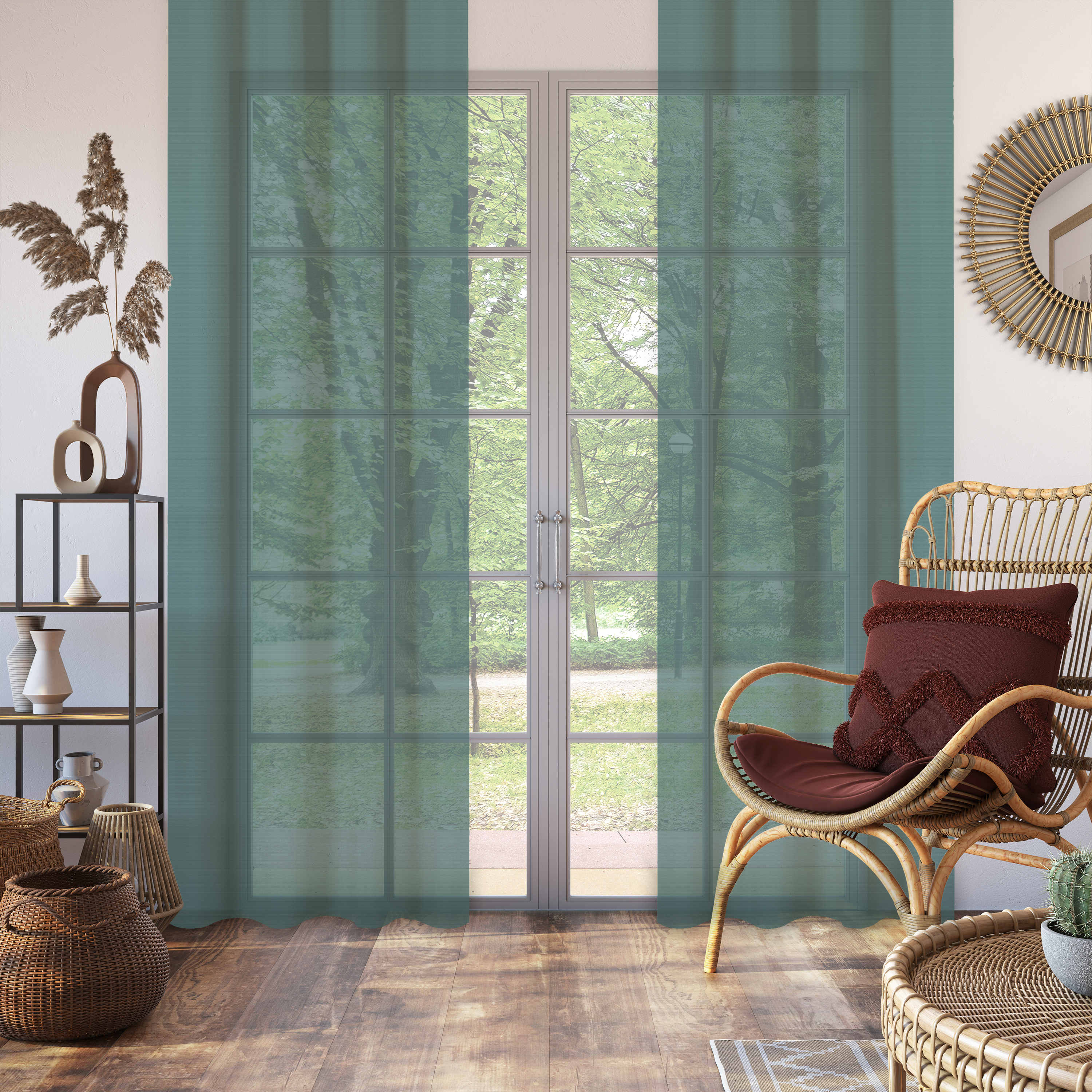 Linen Aspect Translucent Voile Sheer