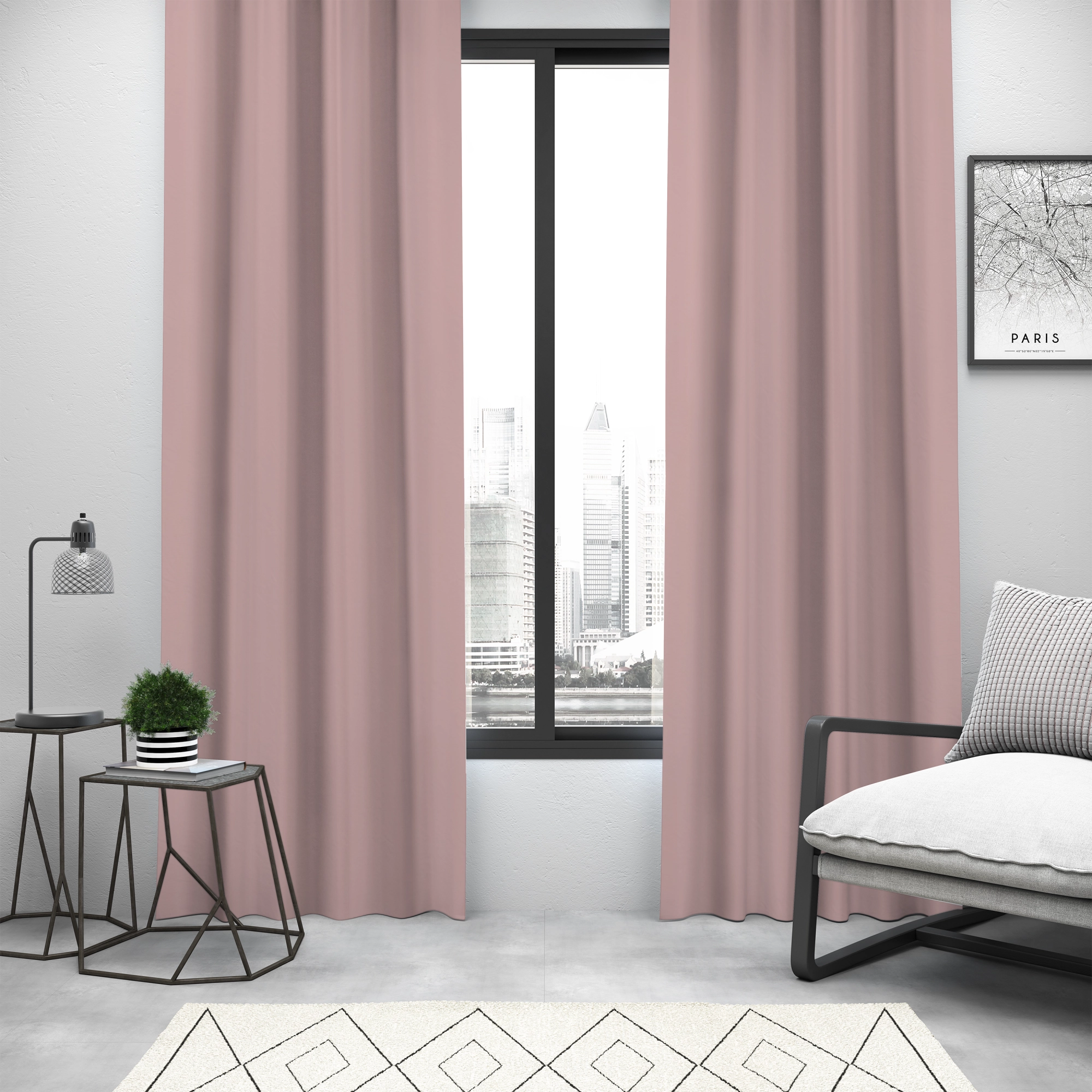 Faux Linen Textured Semi Sheer