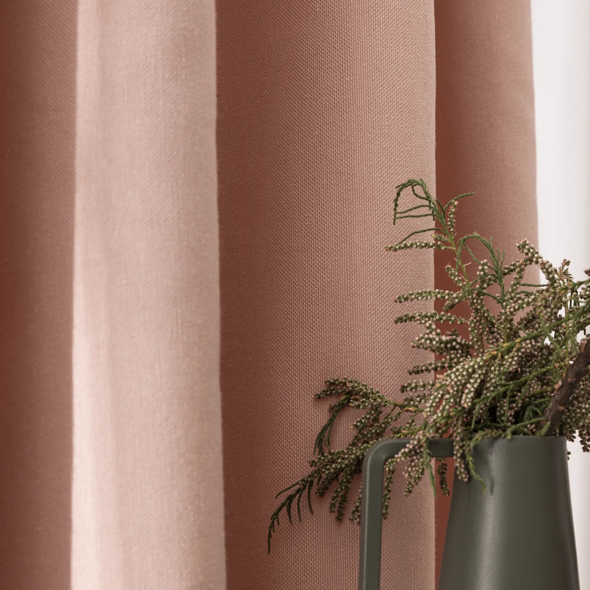 Faux Linen Textured Semi Sheer