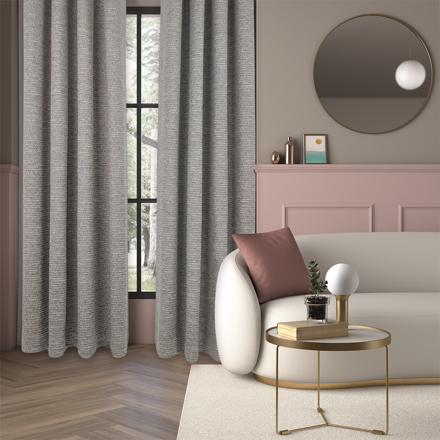 Ashwell Luxury Knitted Sheer Darkening Curtain