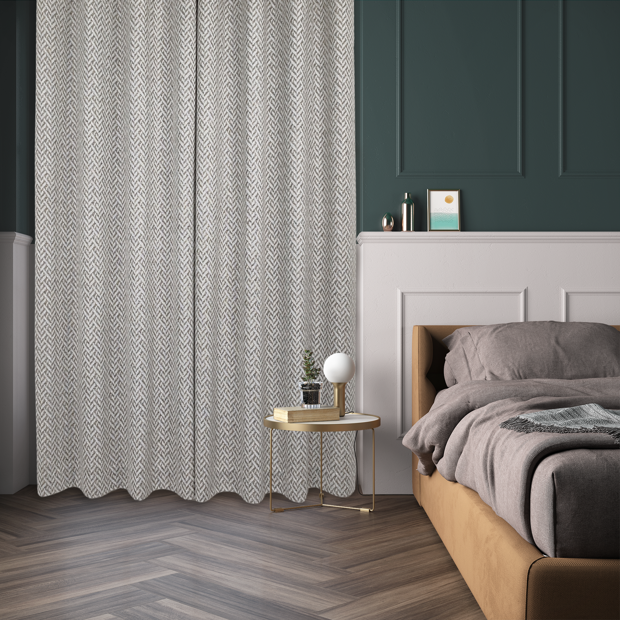Herringbone Jacquard  Darkening Curtain