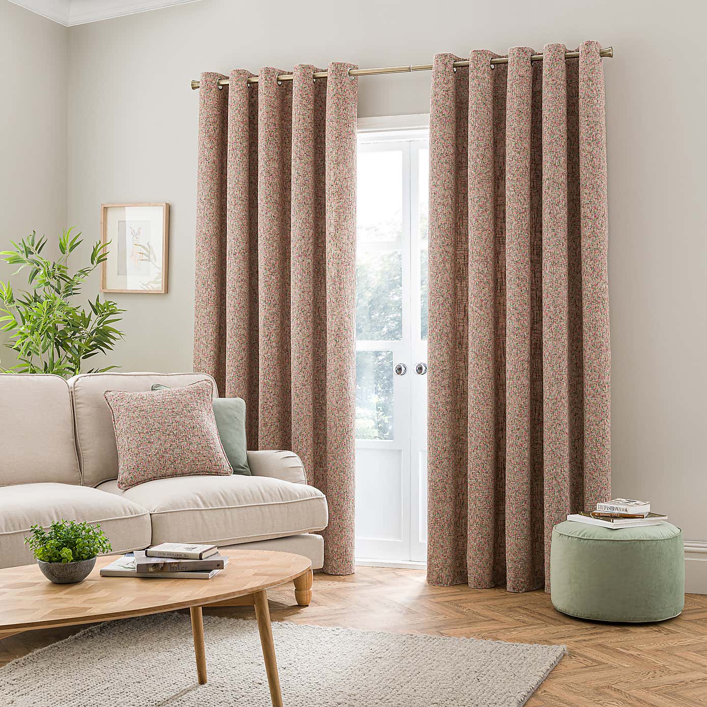 Colorful Chenille Textured Darkening Curtain