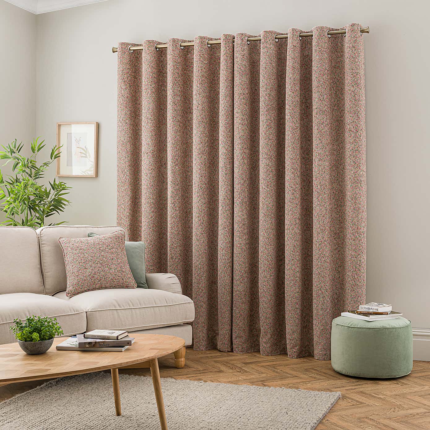 Colorful Chenille Textured Darkening Curtain