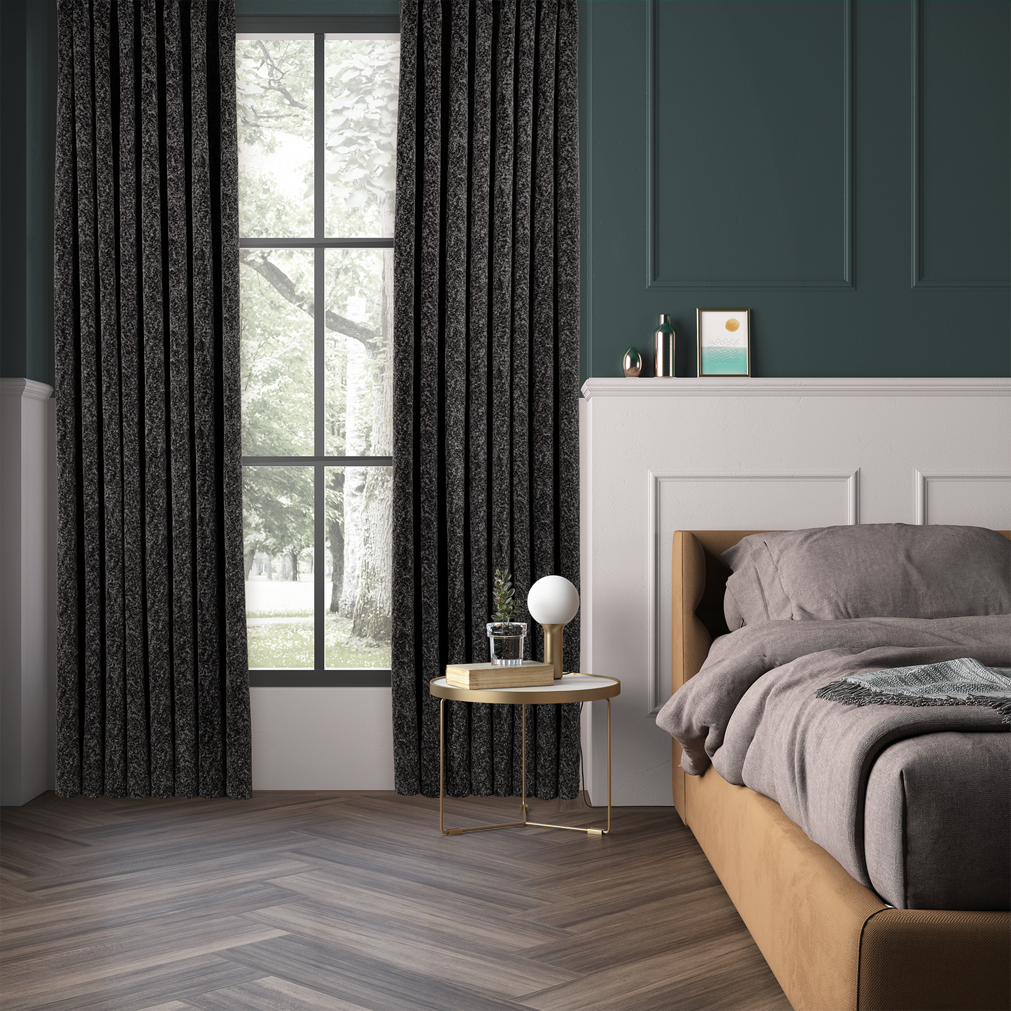 Luxe Textured Velvet Darkening Curtain