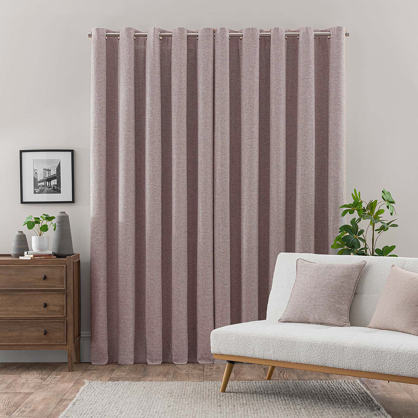 Plain Textured Darkening Curtain