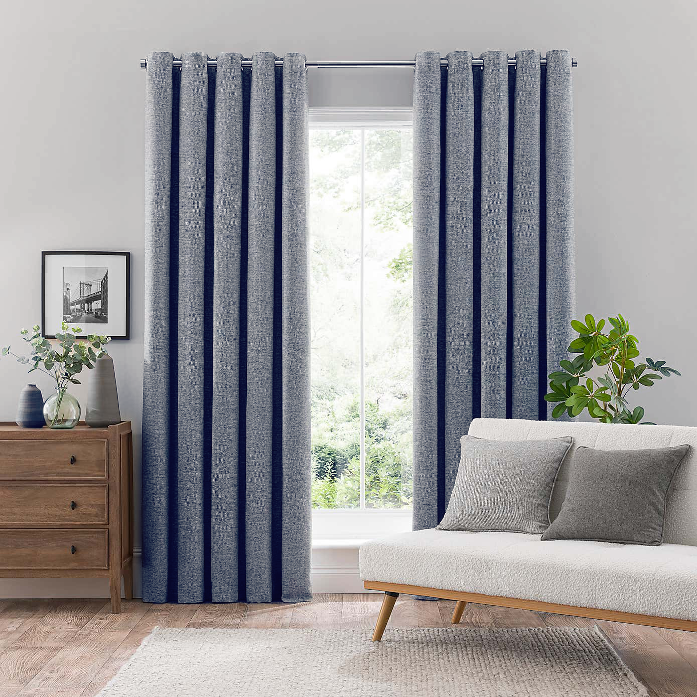 Plain Textured Darkening Curtain
