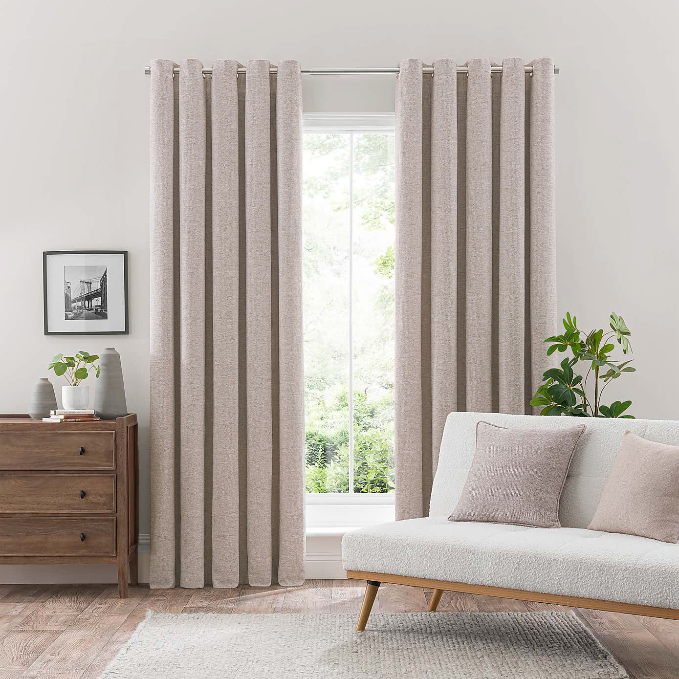 Plain Textured Darkening Curtain