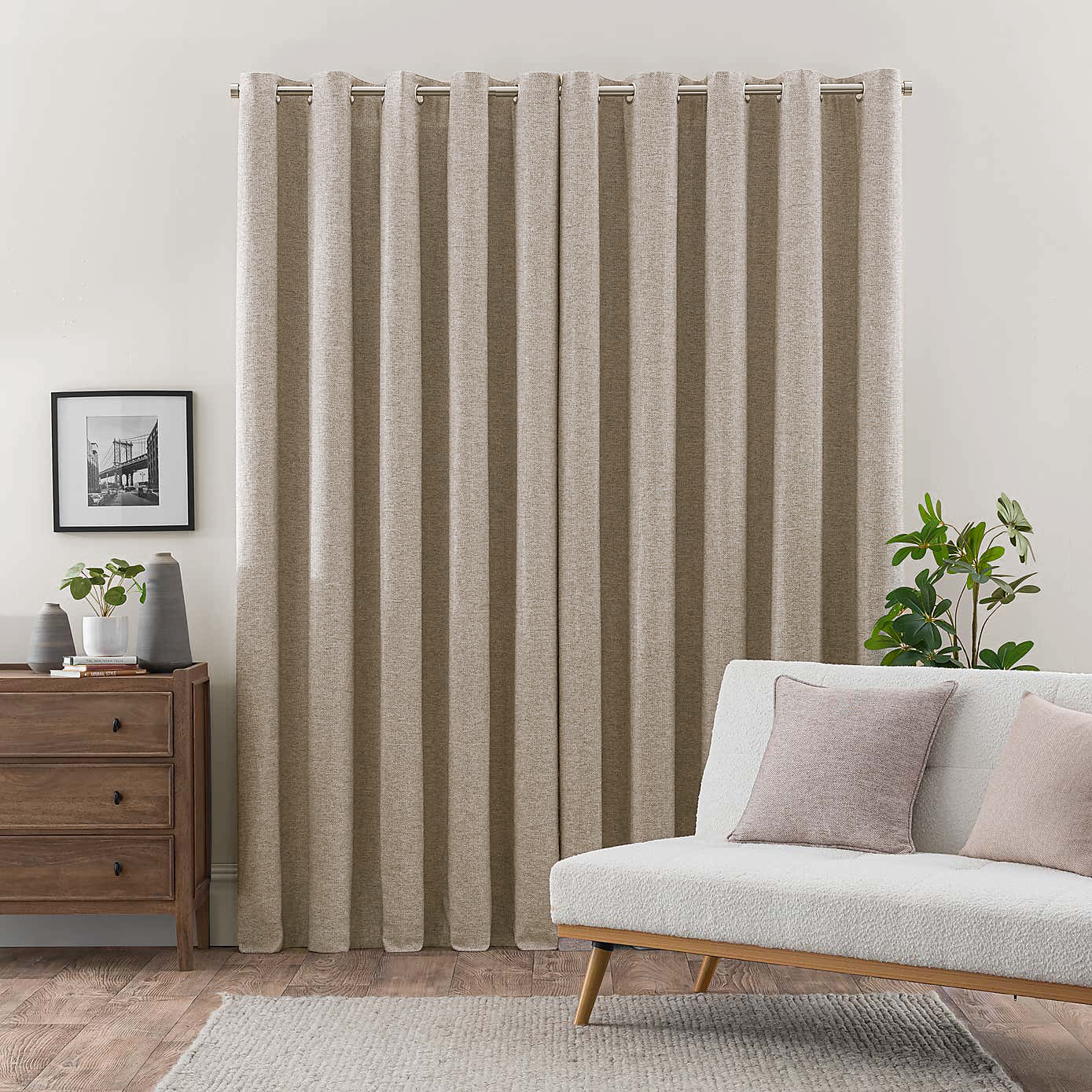 Plain Textured Darkening Curtain