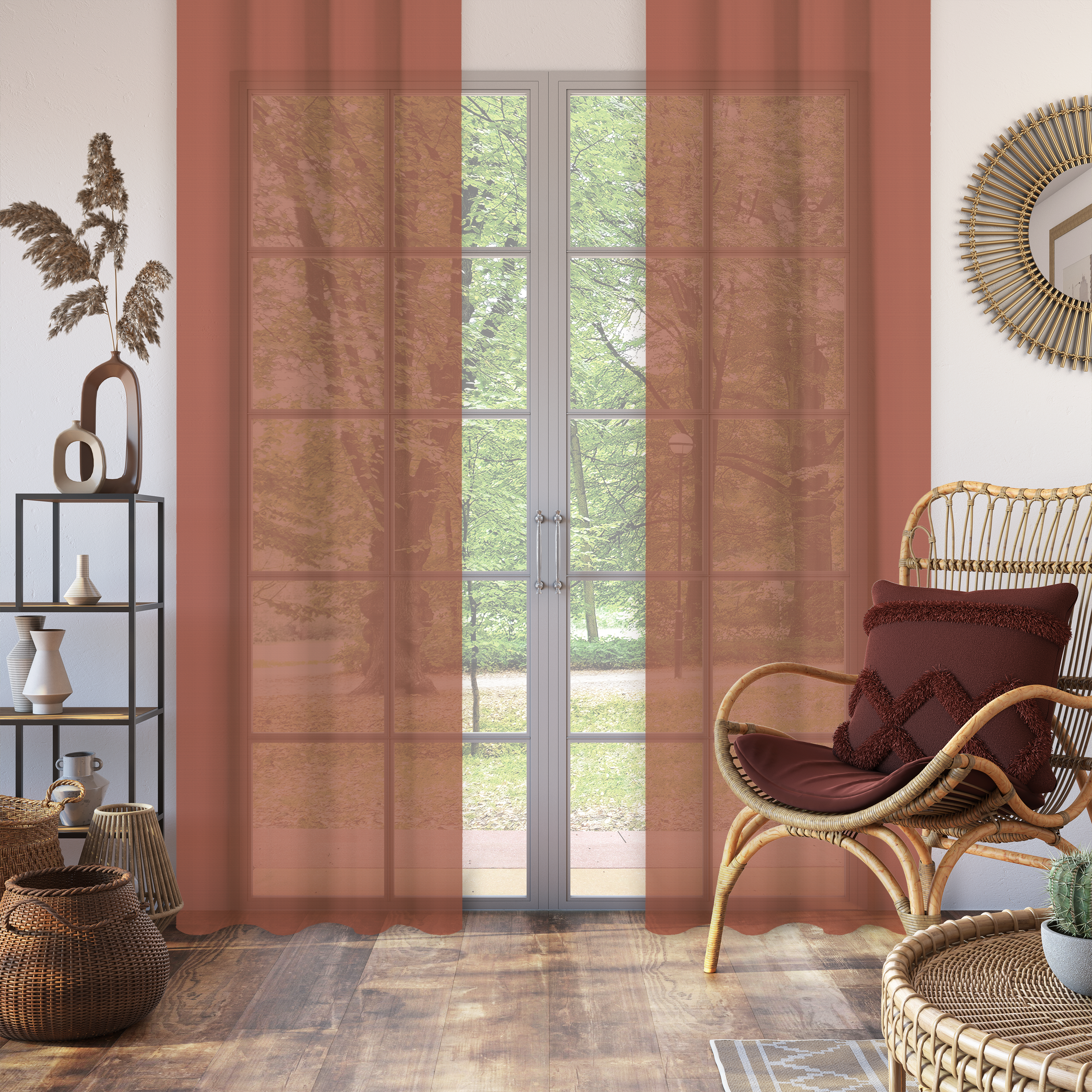 Linen Aspect Translucent Voile Sheer