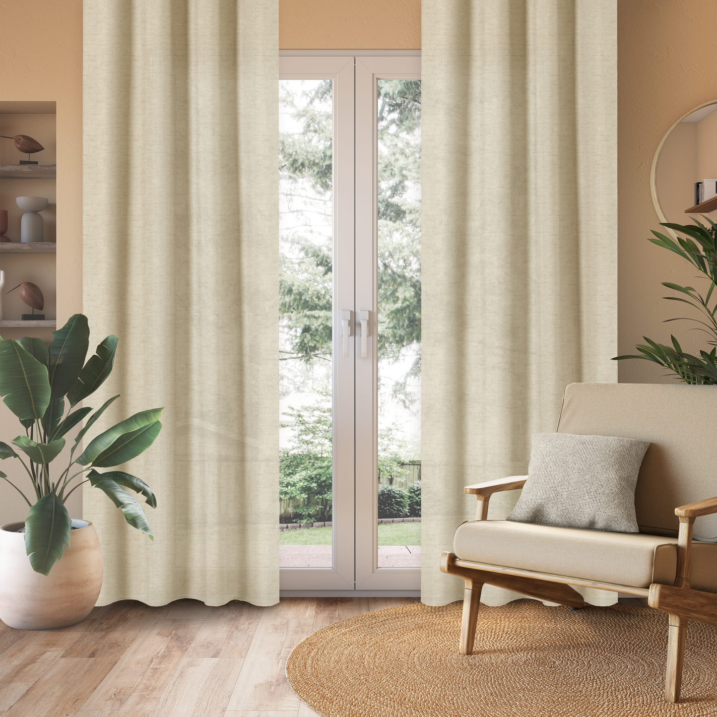 Linen Textured Soft light-filtering Curtain
