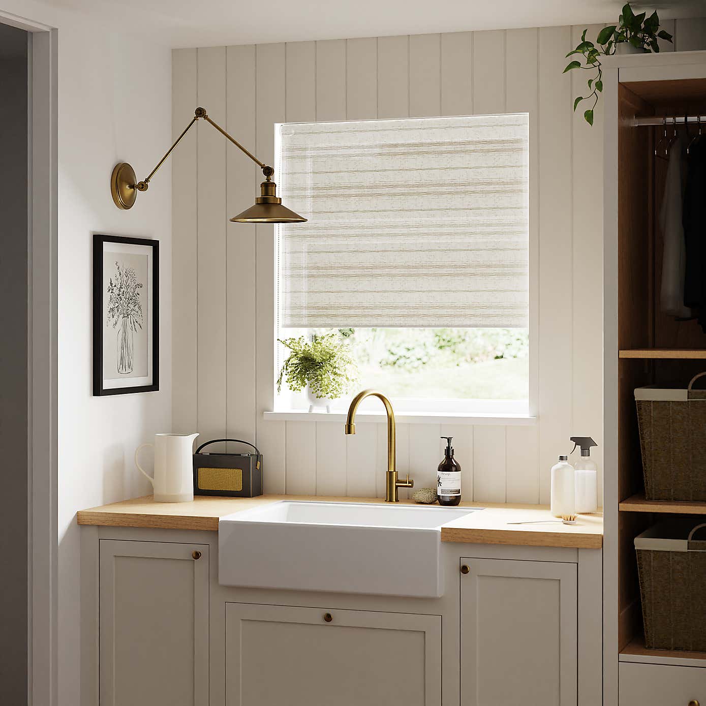 Linen Semi Sheer Roller Shade
