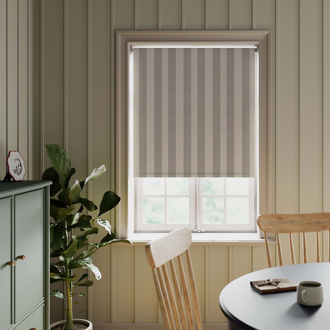 BEATRICE NATURAL STRIPE ROLLER SHADE