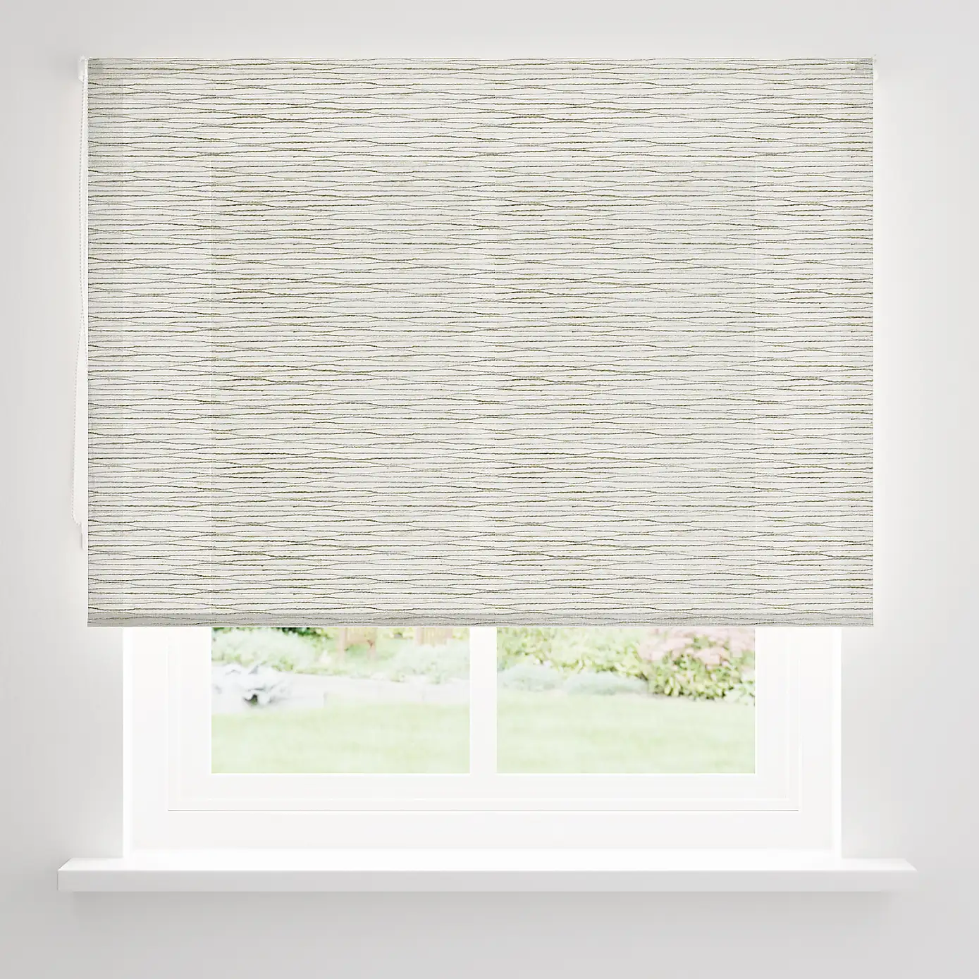 BRUGES STRIPE ROLLER SHADE IN SILVER
