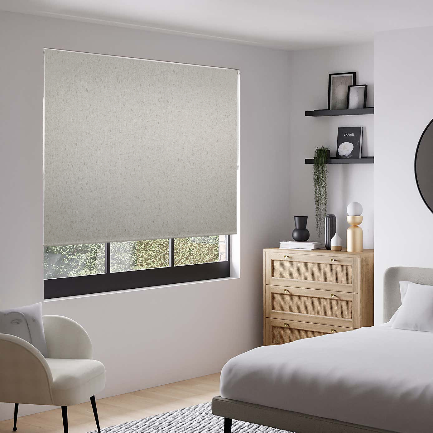 Linen Look Blackout Roller Shade