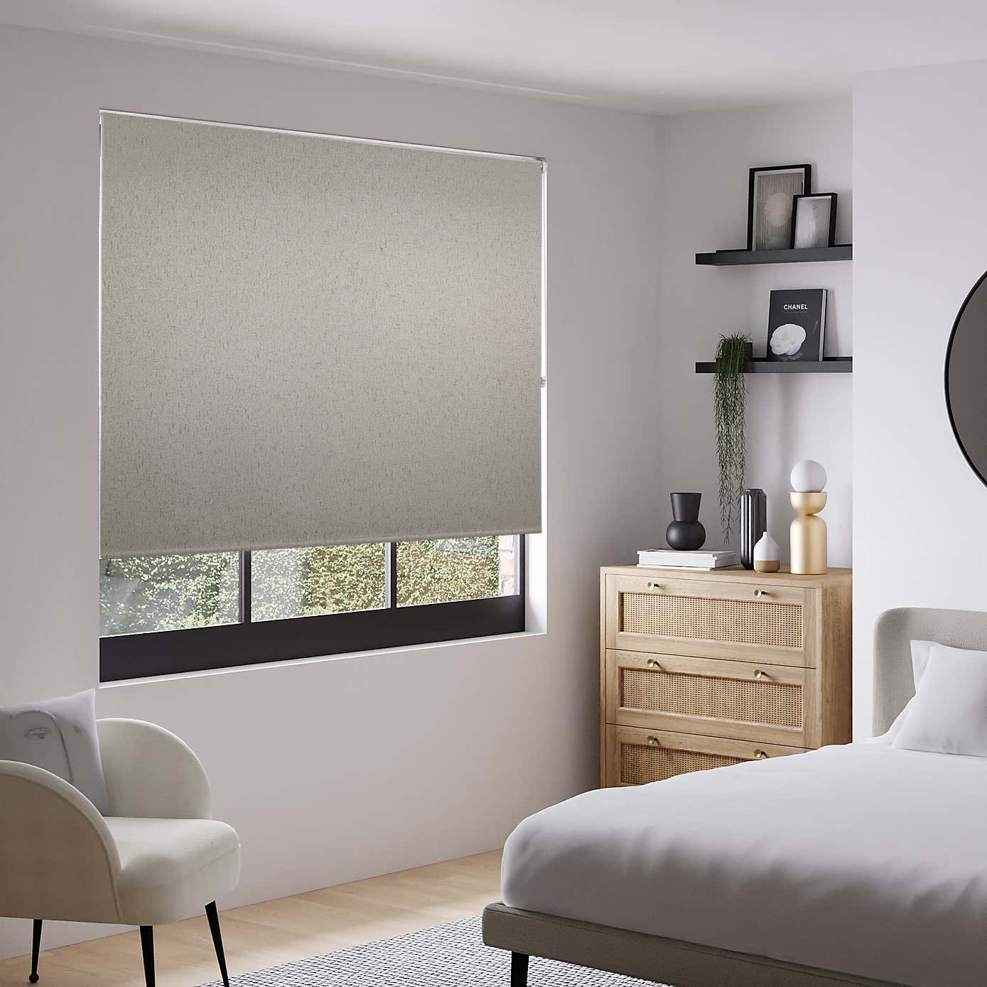 Linen Look Blackout Roller Shade