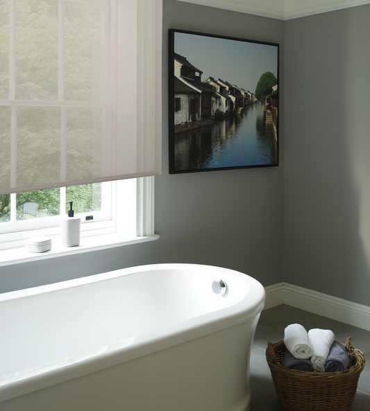 Elegant Textured Sheer Roller Shade
