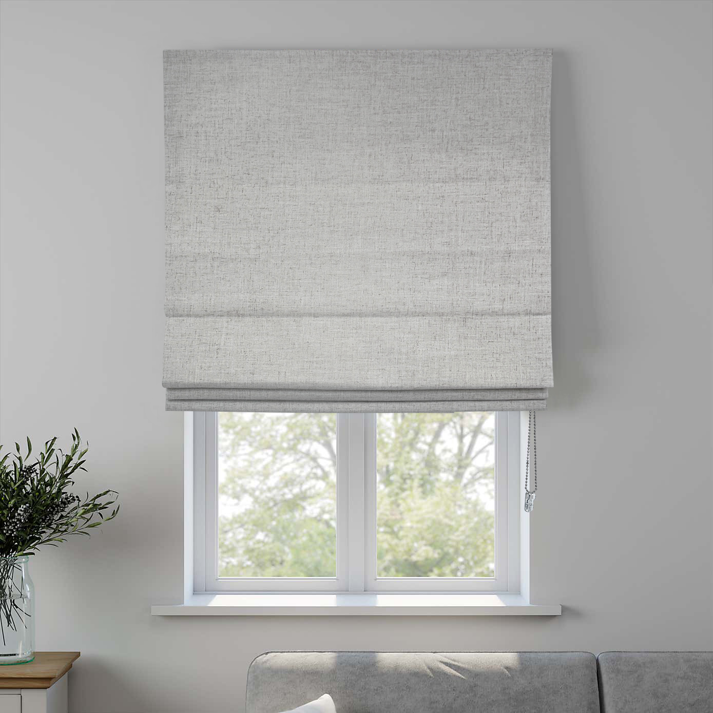 BELTON PLAIN ROMAN SHADE IN LINEN