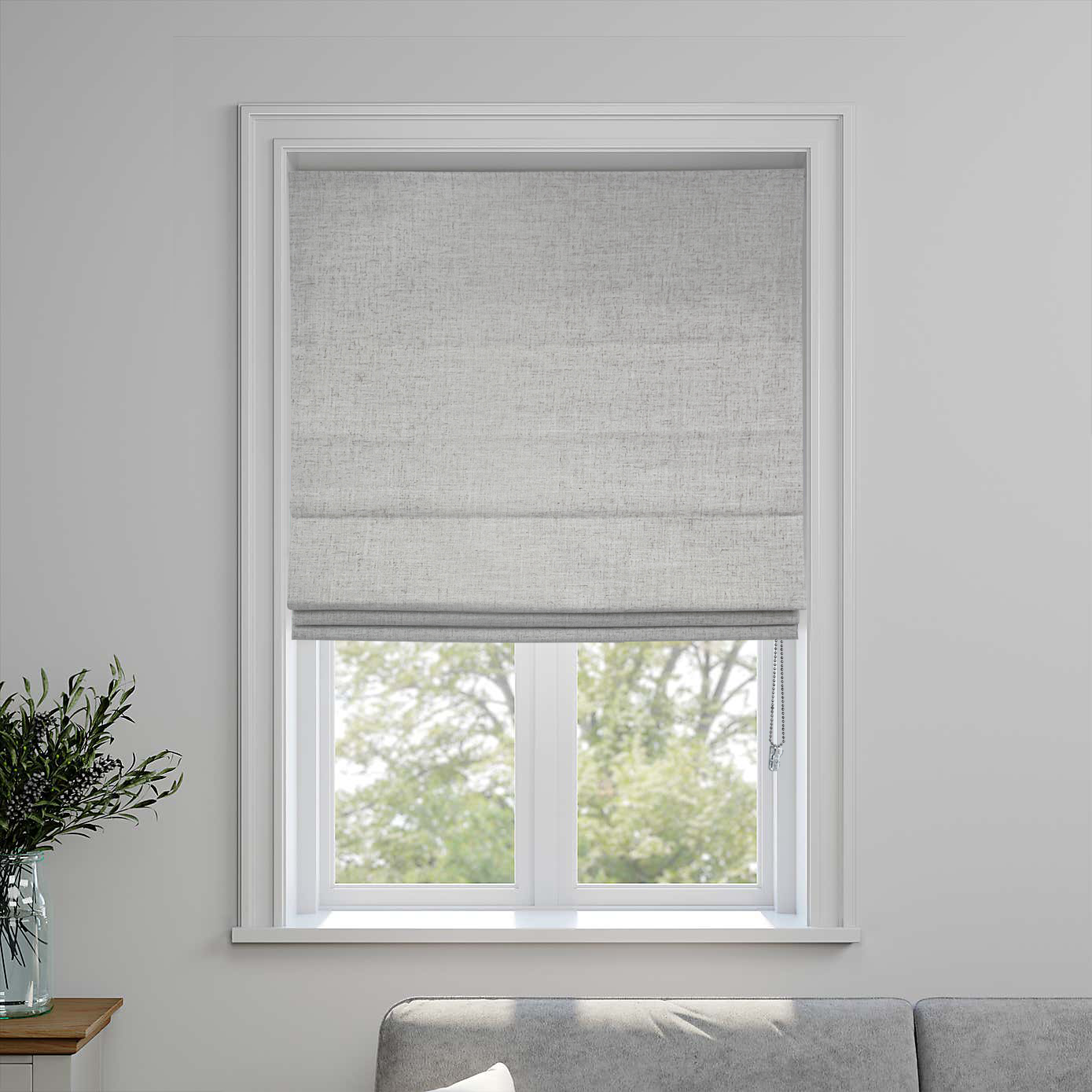 BELTON PLAIN ROMAN SHADE IN LINEN