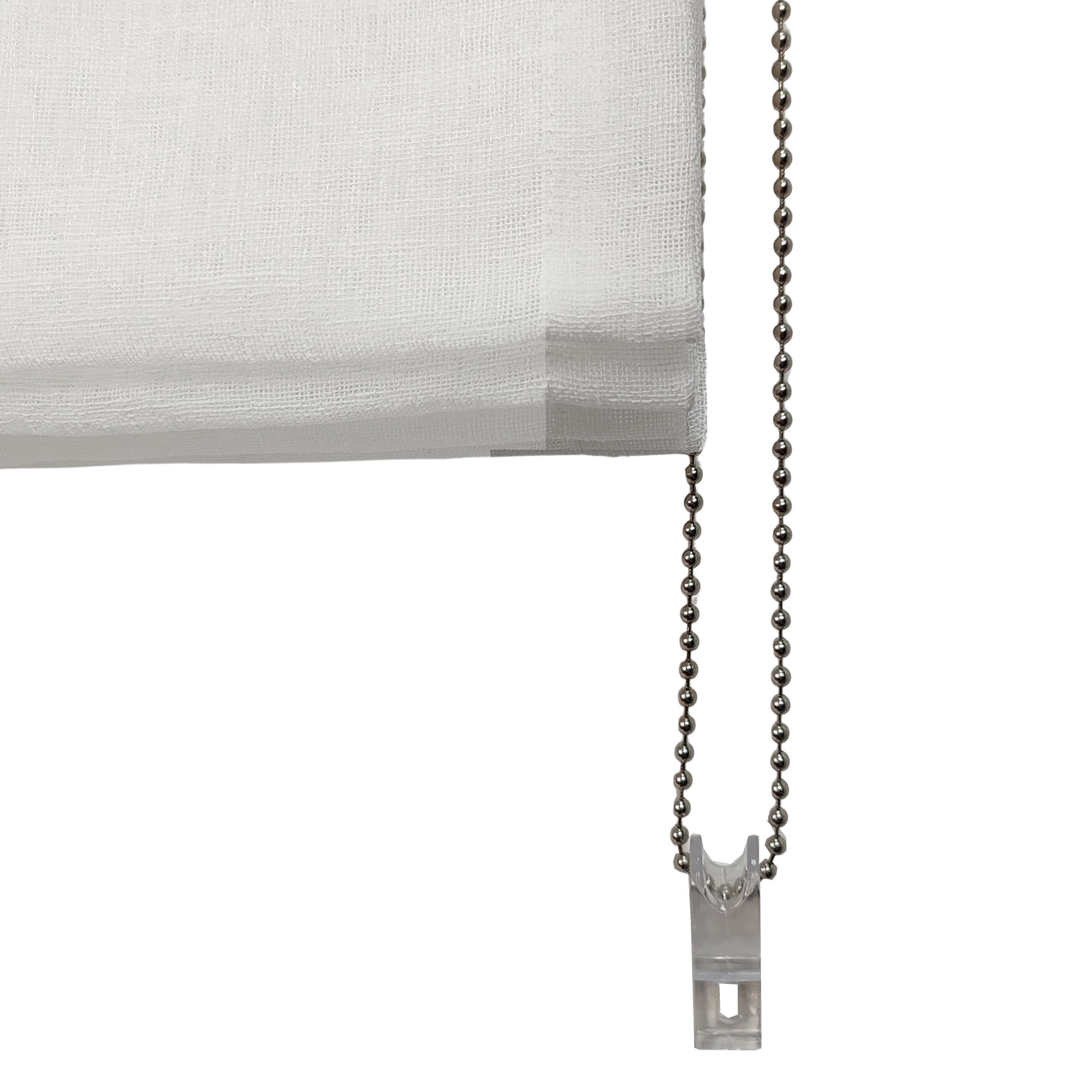 Linen Aspect Translucent Voile Roman Shade