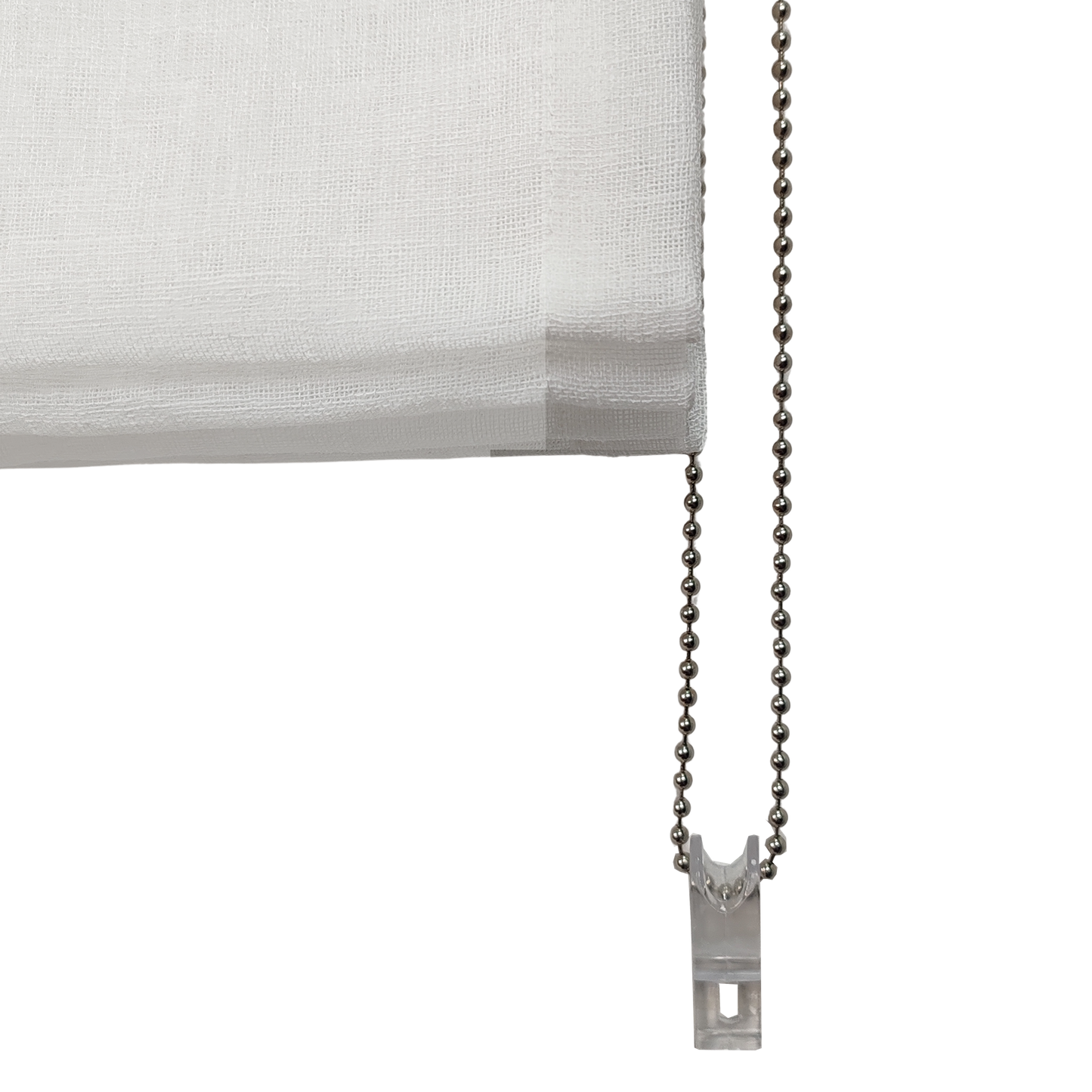 Linen Aspect Translucent Voile Roman Shade