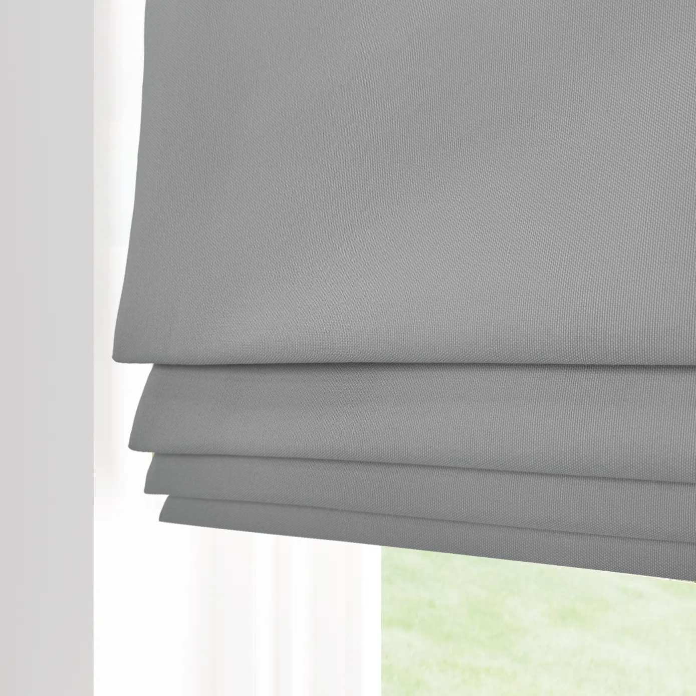 LINEN LUXE ROMAN SHADE IN BEIGE