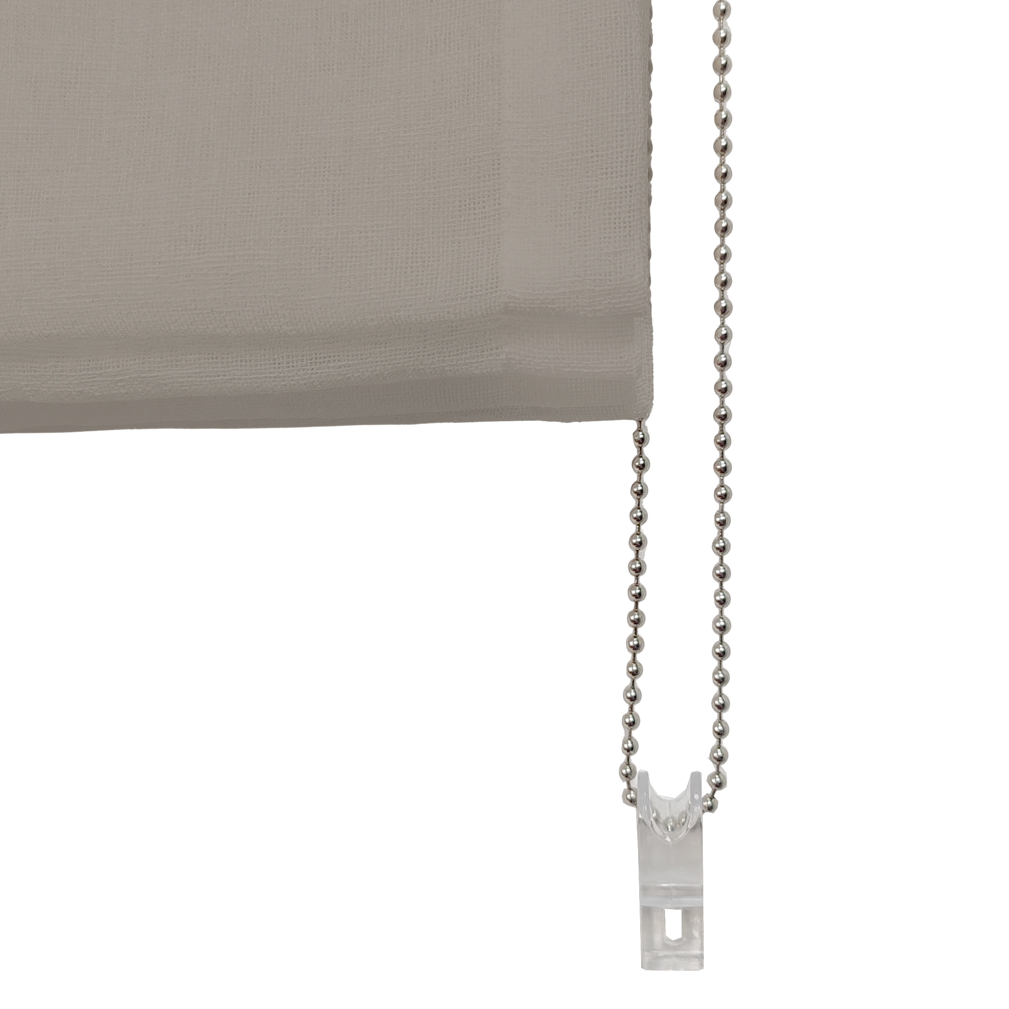Linen Aspect Translucent Voile Roman Shade