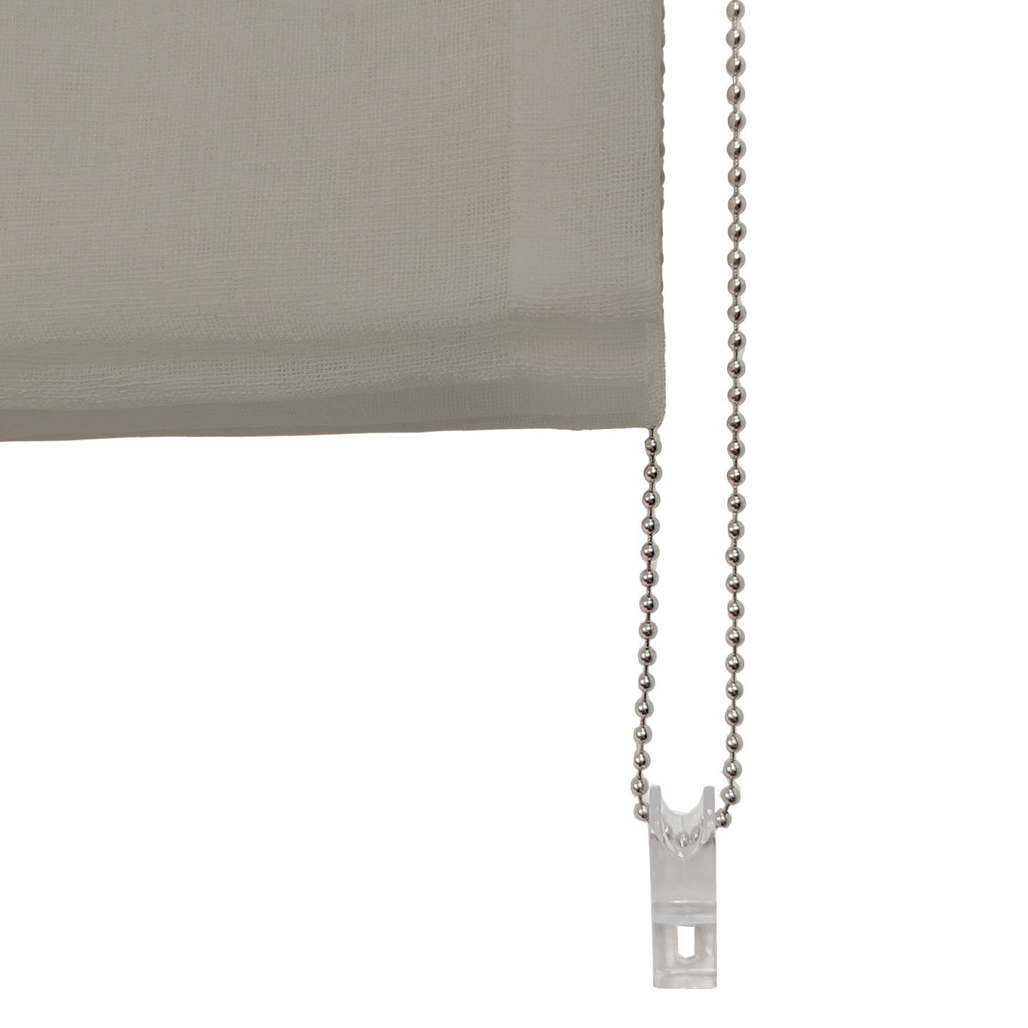 Linen Aspect Translucent Voile Roman Shade