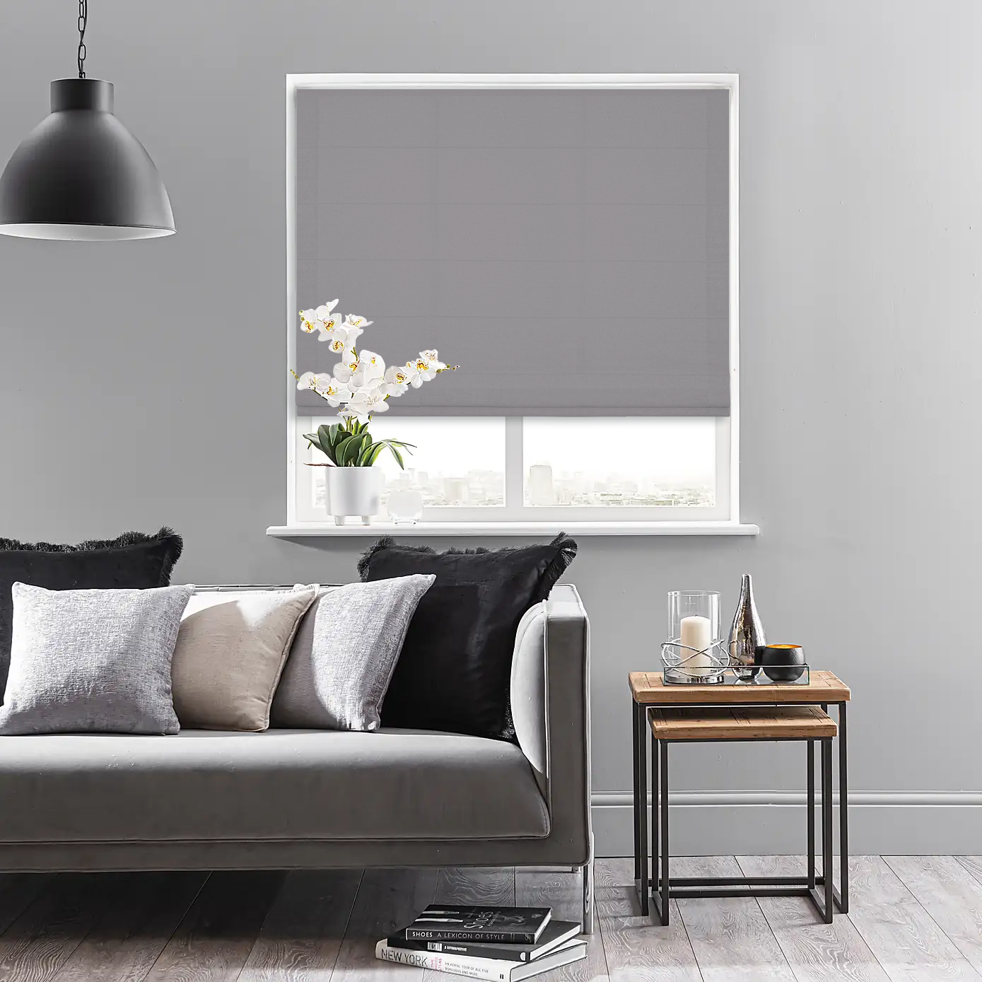 Linen-like Roman Shade